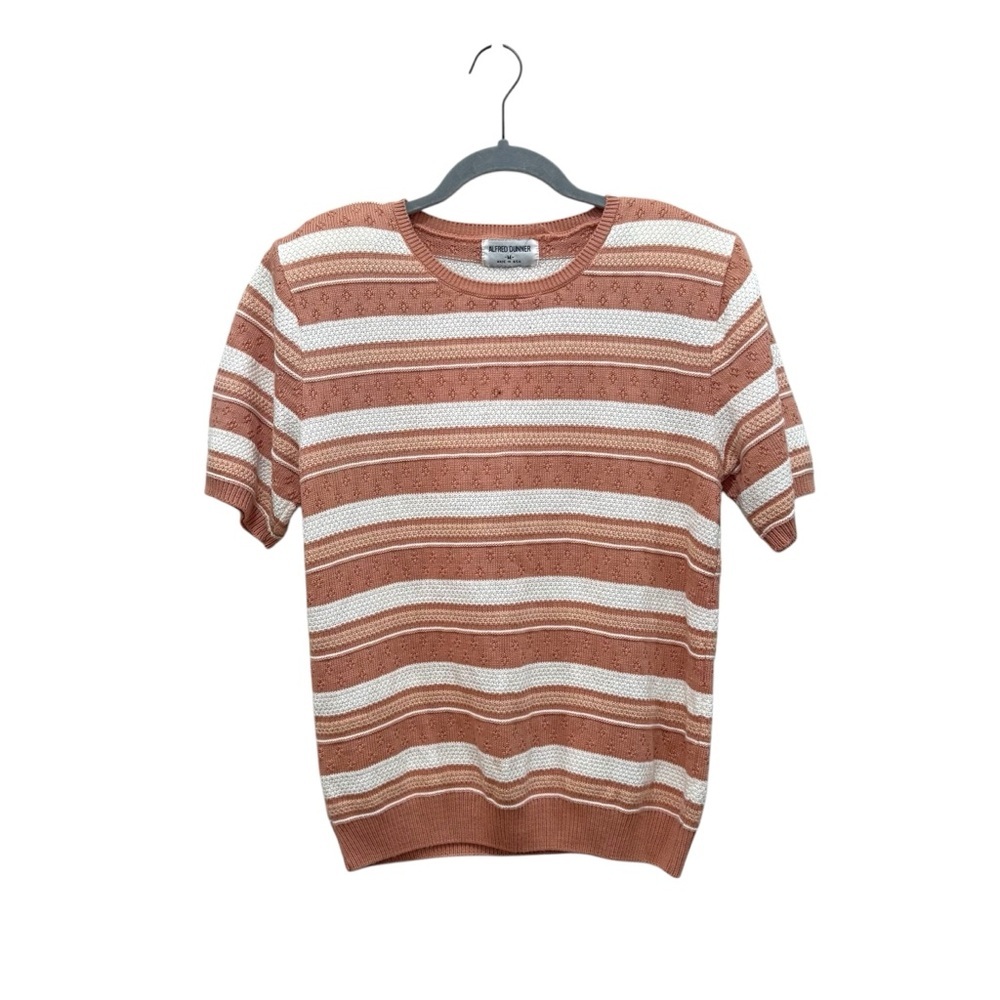Alfred dunner striped knitted top medium